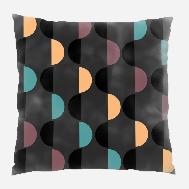 Abstract Geometric Microsuede Reversible Throw Pillow