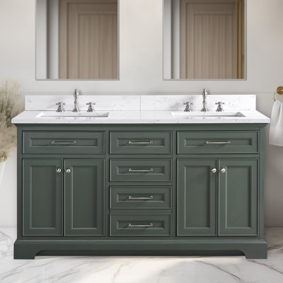 Aanayah 60" Double Bathroom Vanity Set