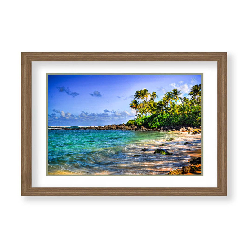 «Turtle Beach» par Kelly Wade sur, Cadre photo brun simple, H 22 po x l 28 po