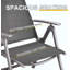 Ensemble de 2 chaises de patio pliantes, chaises de patio inclinables d'extérieur à cadre en aluminium pour le jardin, le camping, la plage, la terrasse, chaises de jardin réglables à haut dossier avec siège en tissu PVC-coated polyester