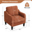 Chaises d'appoint Mid-Century avec coussins amovibles-224234322