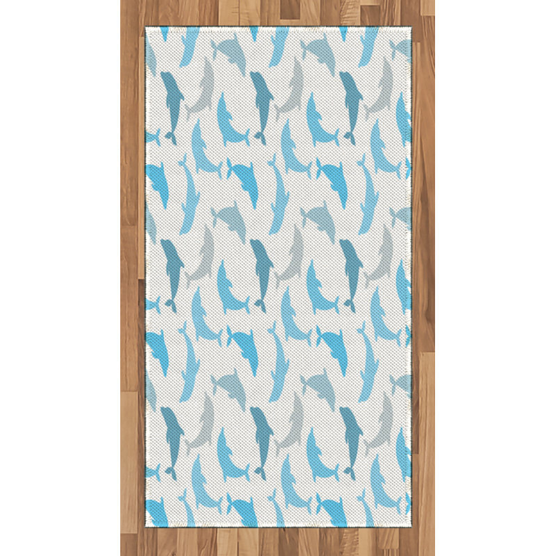 Tapis décoratif à longues fibres en polyester Ocean, Rectangle 2 pi 7 po x 5 pi