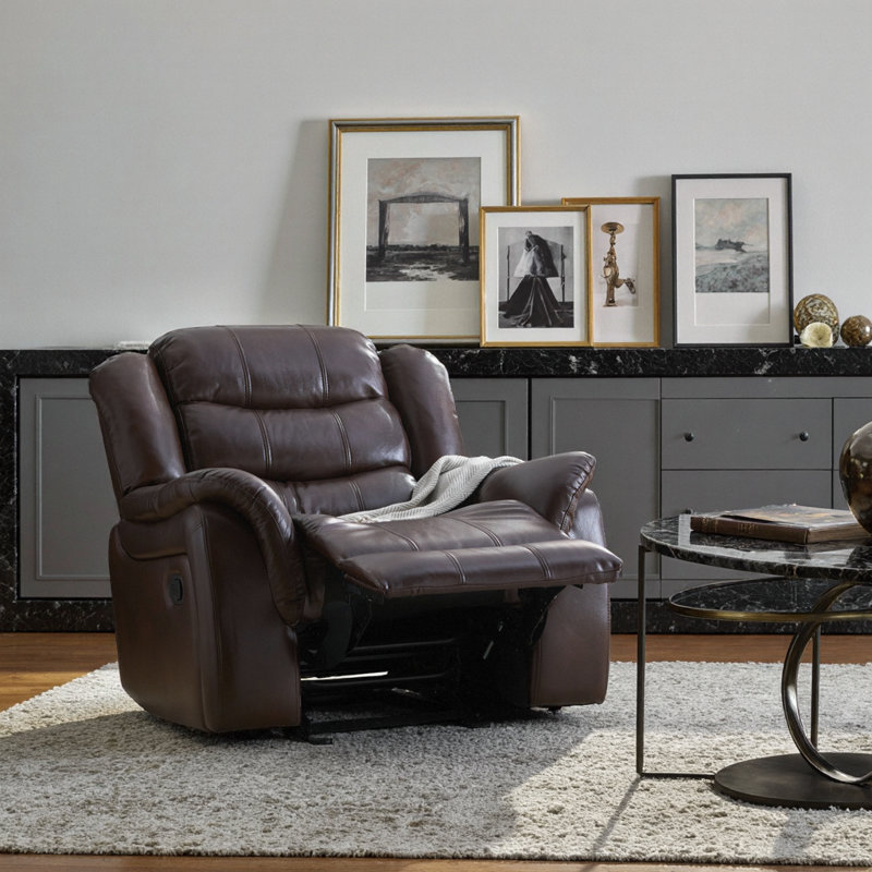 Fauteuil inclinable et surdimensionné Timeless, Brun