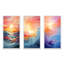 «Bold Pastel Sunset», 3 pièces sur toile-1656044344-1656044346