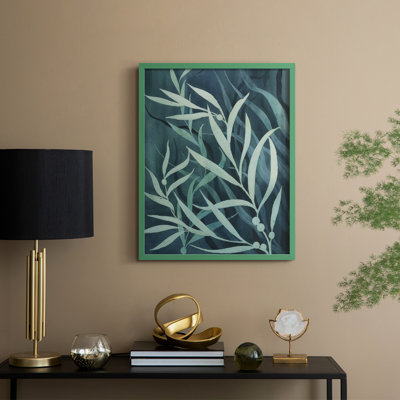 Deep Blue Forest II, reproduction encadrée - bois massif