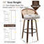 Ensemble de 4 tabourets de bar modernes en rotin avec siège rembourré Huneycutt-1728439830-1728439832