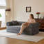 Canapé-lit d'angle à compression, 200 cm (78,8 pouces) en velours côtelé et acier, style moderne pour salon-1037935042