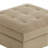 Upholstered Camel Square Tufted Corduroy Flip-Tray Top Storage Ottoman, Single Ottoman Modular Part For Sectional Sofa-1061832493