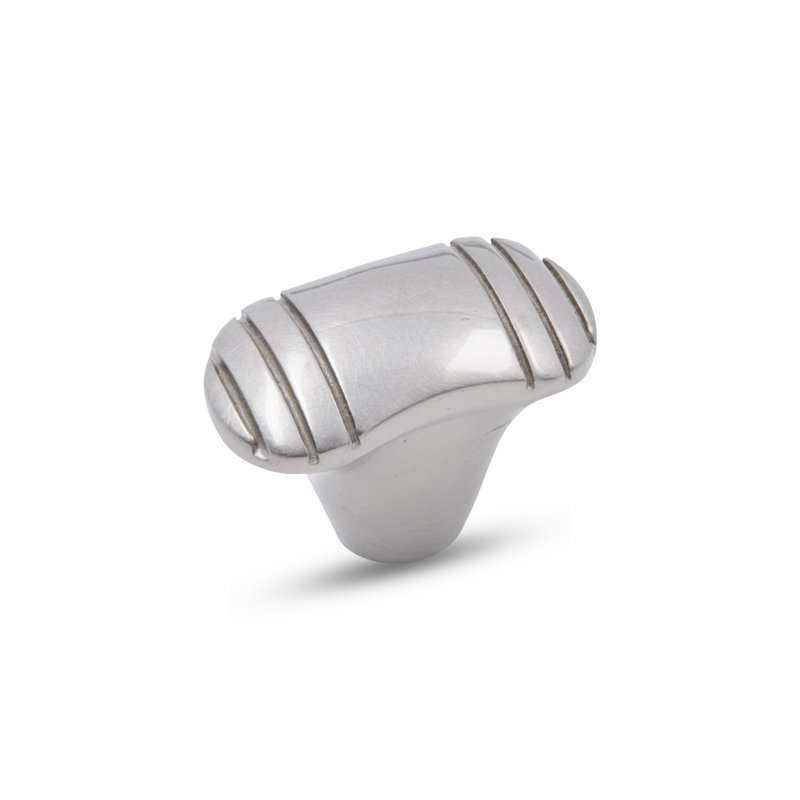 Ridges Knob, 0.63" H x 1" W x 1.25" D, Satin Nickel