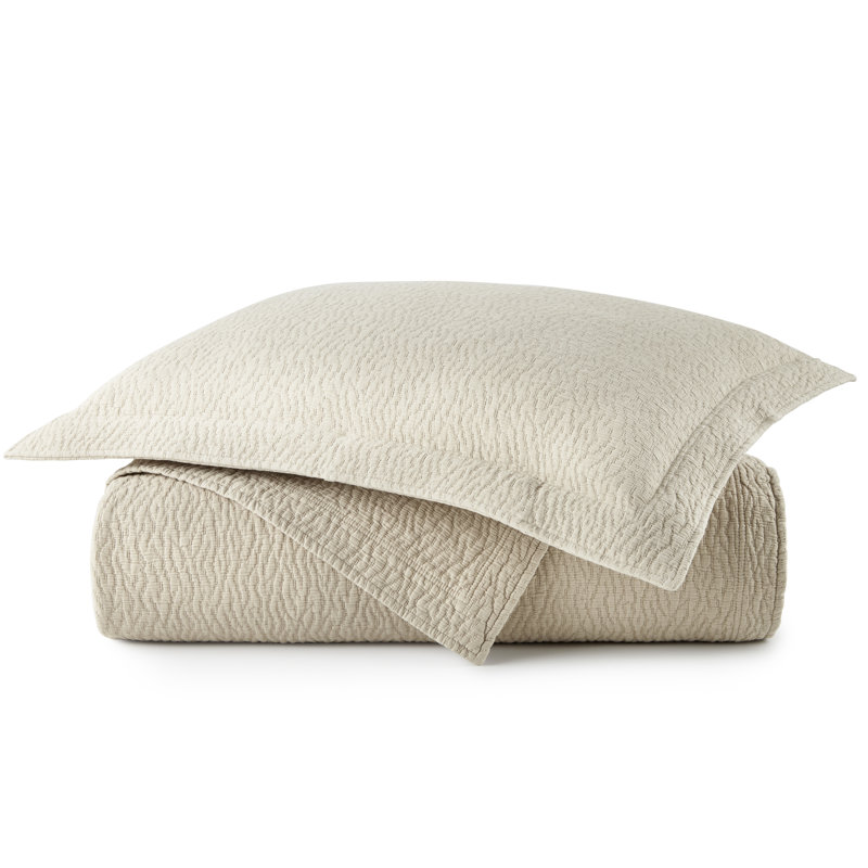 Mia 100% Cotton Coverlet, Dune, King/Cal King Coverlet