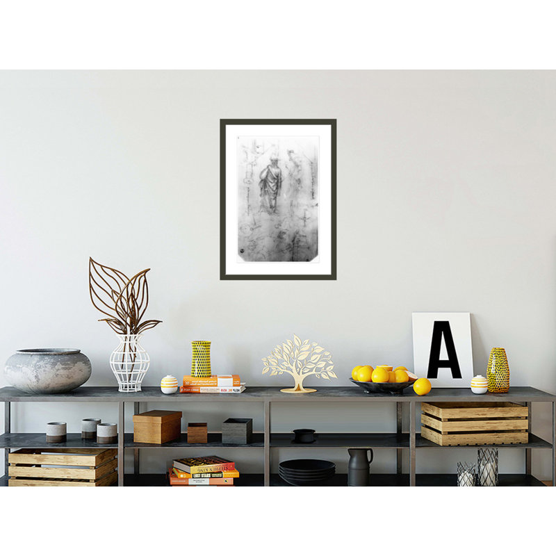 Études par Léonard de Vinci - Impression Giclée sur cadre, H 29,5 po x l 21,31 po