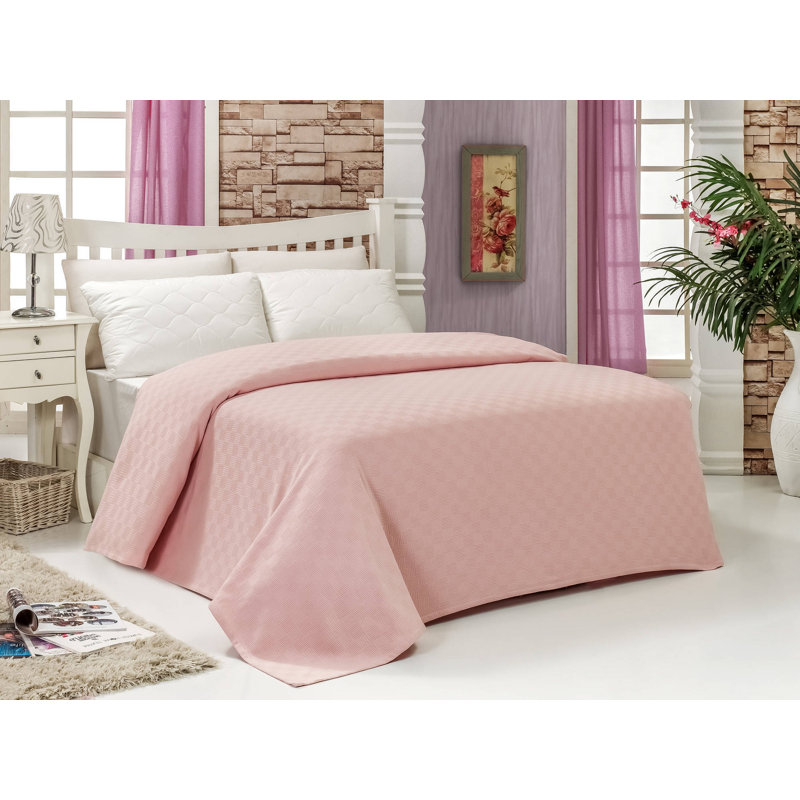 Housse de couette 100% coton Conway, Housse de couette pour lit double, Pêche