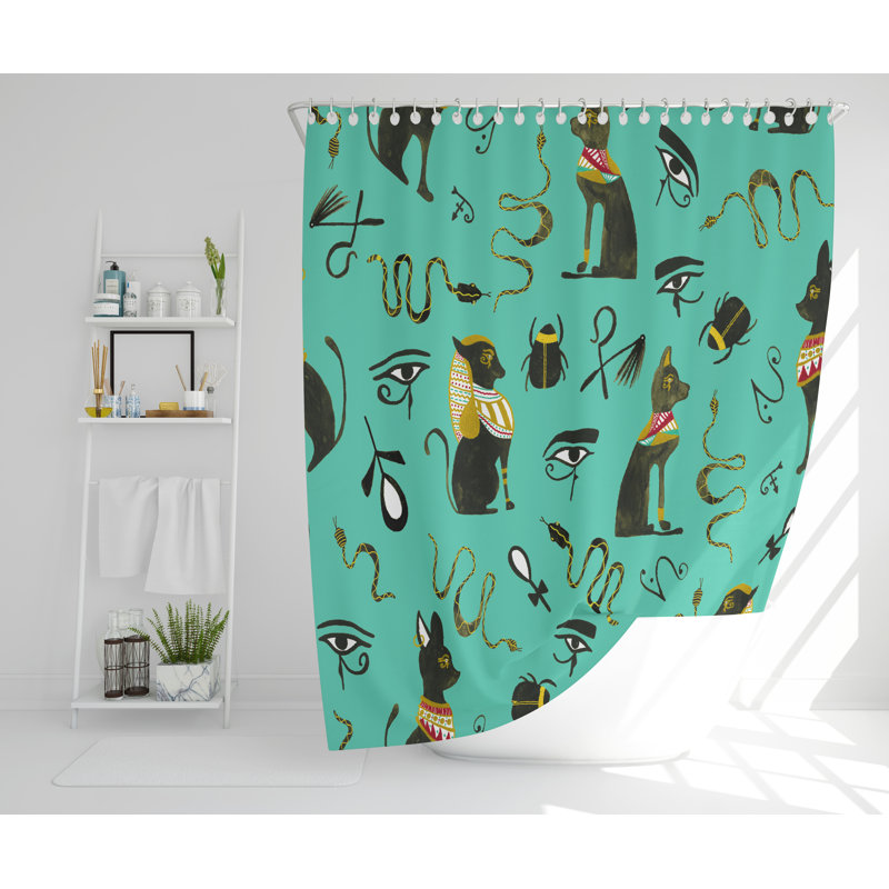 Roald Polyester Shower Curtain Set, 177cm H x 177cm W