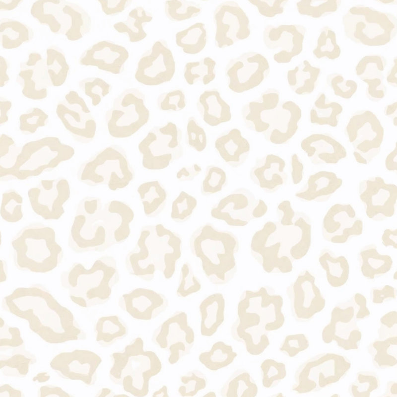 Leopard Print Pattern Double Sided Throw Pillows, 26 x 26 inches, Light Beige White