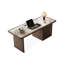 Bureau rectangulaire blanc et noyer clair-38879562-38879561
