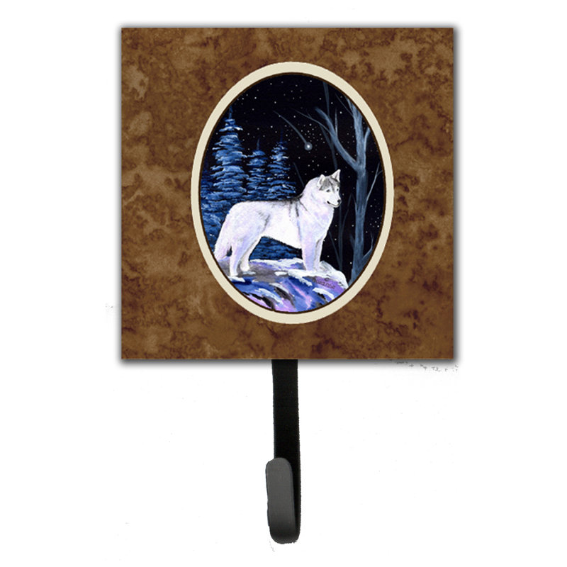 Porte-laisse et crochet mural starry night sibérie husky