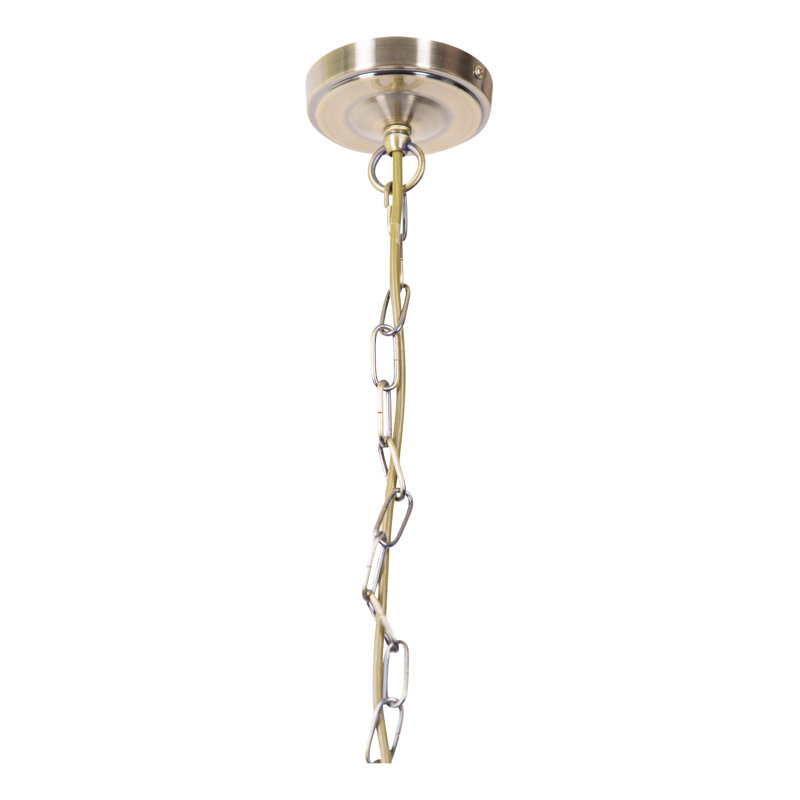 Astaire 3 - Light Drum Pendant, Antique Brass, Grey