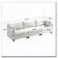 Canapé 3 places en tissu chenille profond-1689838324