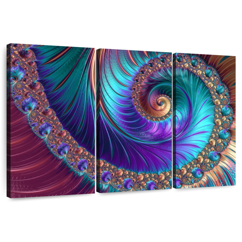 Avery Abstract Fractal Shapes, 32" H x 50" W