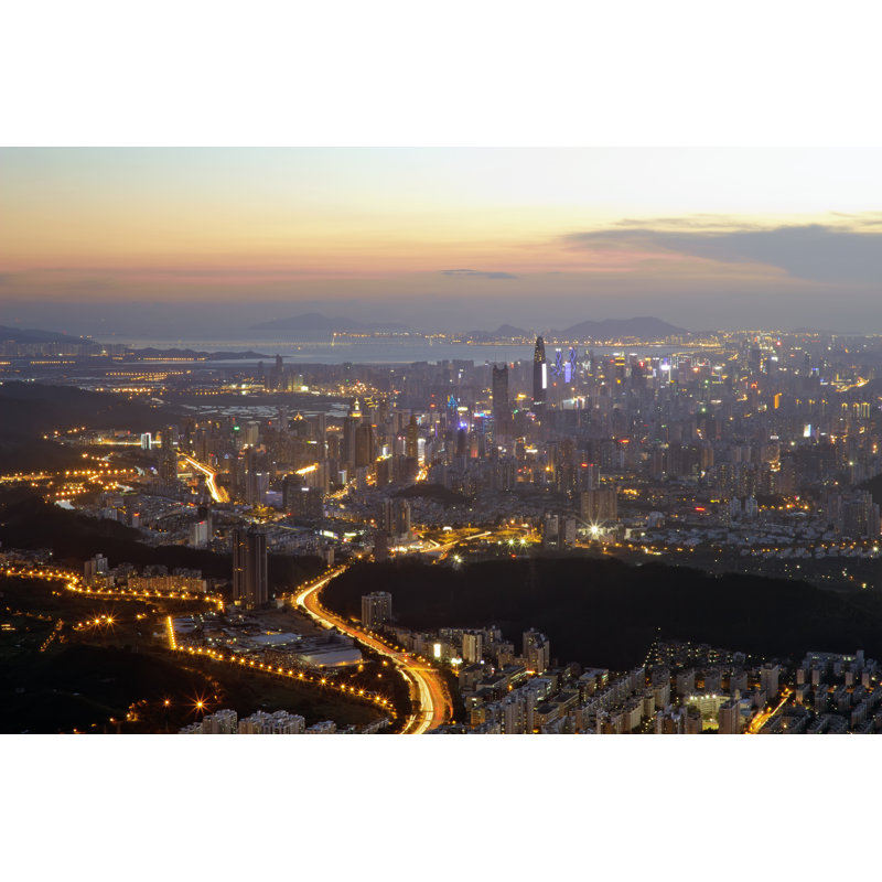 Mercredi Shenzhen by Liufuyu - Wrapped Canvas Print, 30cm H x 46cm W x 3.8cm D