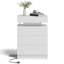 Table de chevet de style moderne H 26,8 po avec 3 tiroirs, station de charge et lumières DEL pour la chambre à coucher  -1272455597-1226883347