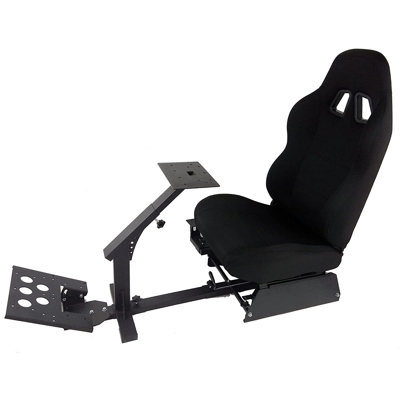 Anman Adjustable Ergonomic PC & Racing Game Chair in Black