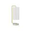 Lighting, H 20 po, lampe de table, marbre blanc, abat-jour ivoire / crème, contemporain