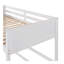 Lit mezzanine simple en bois avec échelle (blanc)
