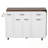 Kitchen Island with Extendable Table, Trash Storage Cabinet and 3-Tier Pull-Out Spice Rack-1410894820