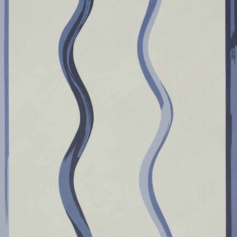 Schumacher x Backdrop Affogato Wallpaper, Cornflower/Deep Navy