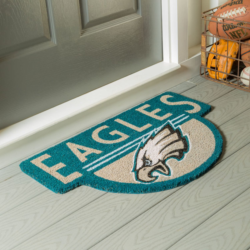NFL Shaped Coir Outdoor Welcome Mat, Eagle