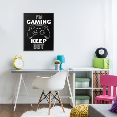 I'm Gaming Keep Out Framed Giclee, design by Marcus Prime