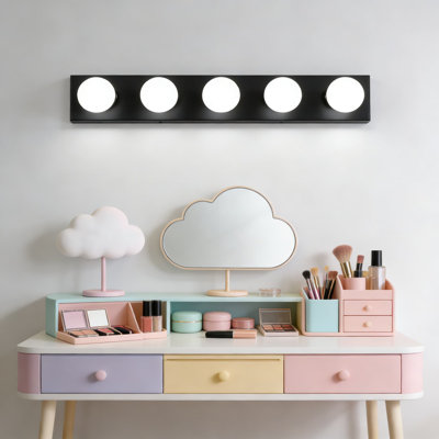 Modern LED Bathroom Vanity Light Fixture With 350° Rotatable Acrylic Heads, Dimmable Over Mirror Lighting For Bathroom, Restroom, And Powder Room