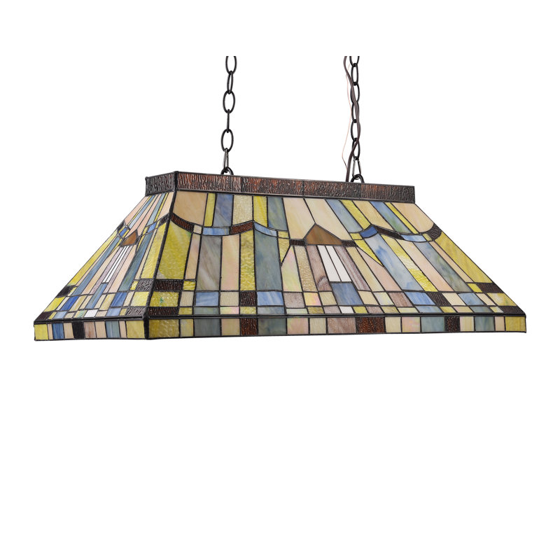 Luminaire suspendu rectangulaire à 3 lumières Godfrey