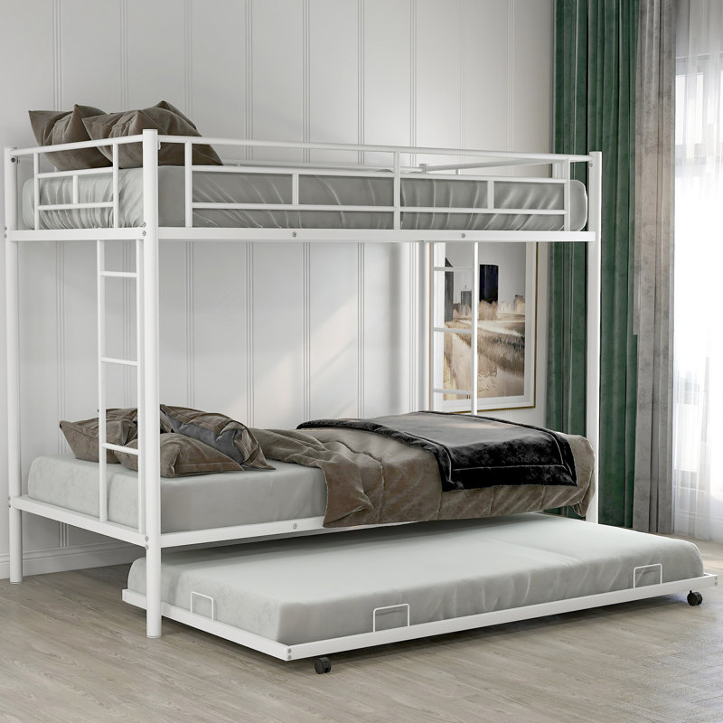 Bunk Bed With Trundle, White