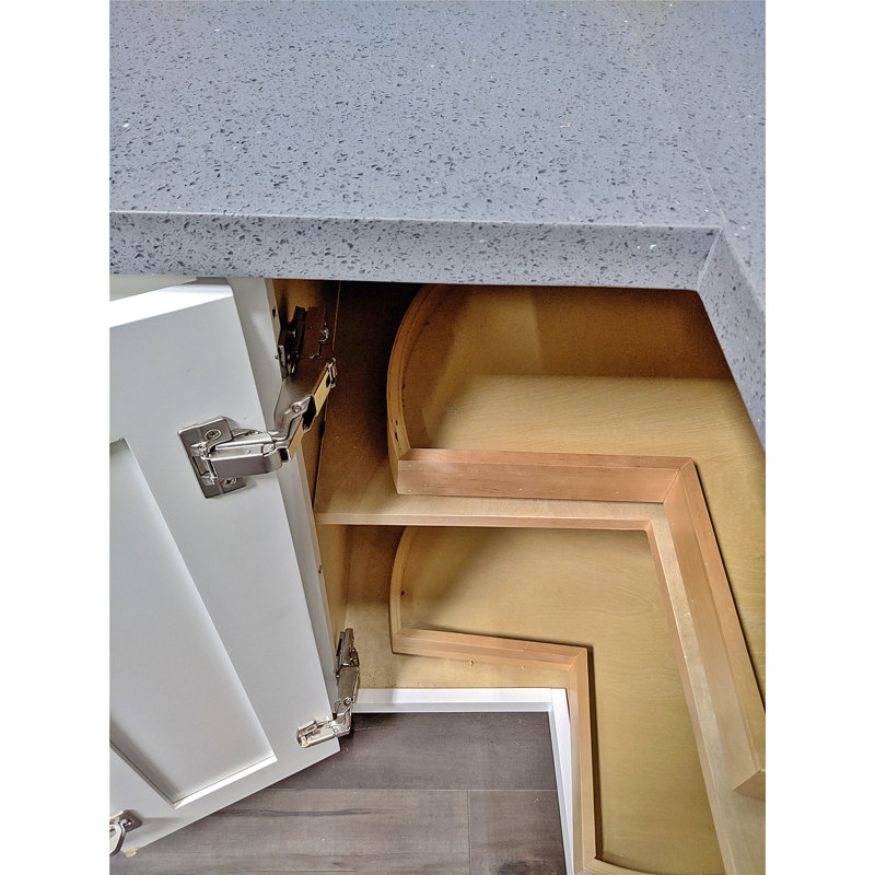165 Degree Full Overlay Brushed Metal Lazy Susan Cabinet Hinge