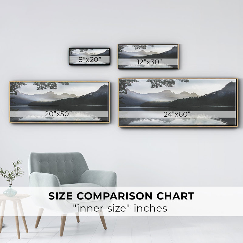 Day's End- Framed Canvas, 24" H x 60" W