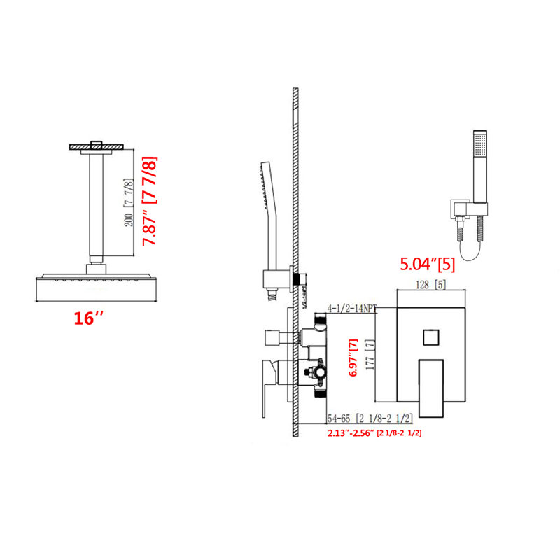 All-In-One Kit with Rough in-Valve, Brushed Nickel