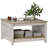 Farmhouse Coffee Table with Storage Shelf Distressed Oak and Brown