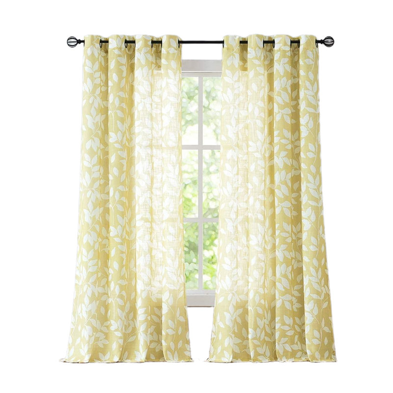 Winston Porter Franciose Linen Semi-Sheer Curtain Pair & Reviews | Wayfair