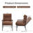 Accent Reclining Chair With Adjustable Backrest Brown