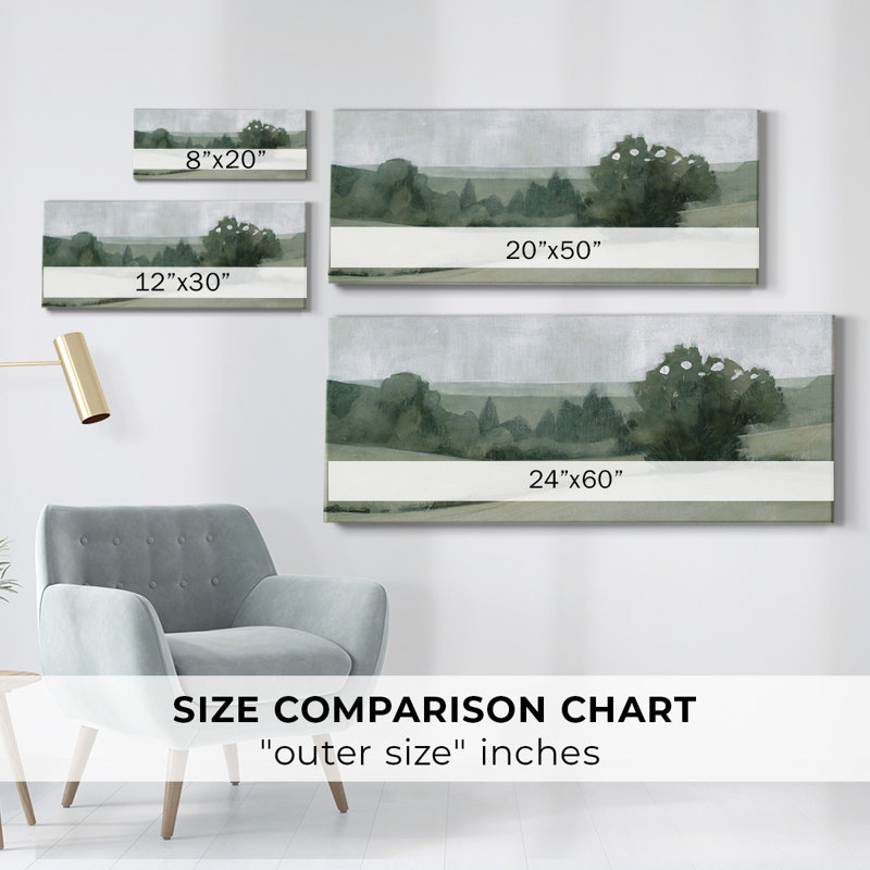 «Soft Green Landscape II», reproduction sur toile tendue