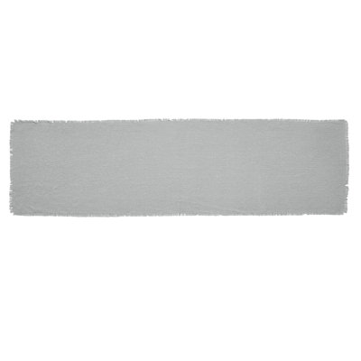 Burlap Dove Gray Runner Fringed