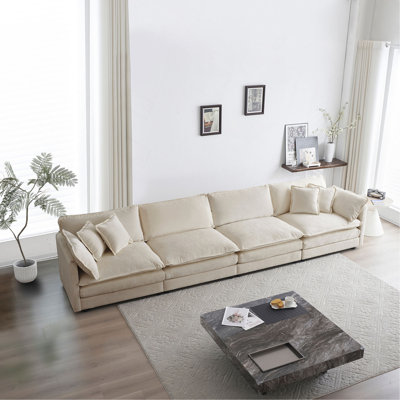 Canapé modulaire Free Combination, canapé modulaire 4 places, tissu chenille confortable