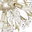 Silvia Brushed Silver-ish Champagne 6-Light 21.7" Daisy Flower Crystal Glass Flush Mount