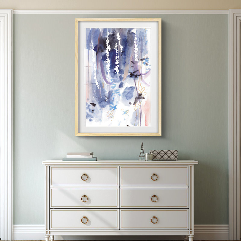 Late Night Breeze II - Matted and Framed Under Acrylic Glass, Large Living Room Wall Art, 25.5" H x 17.5" W, Natural