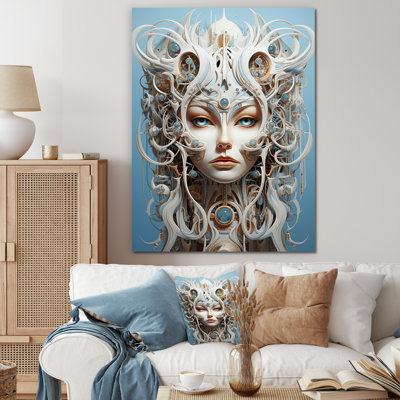 Portrait de femme mystérieuse sur toile