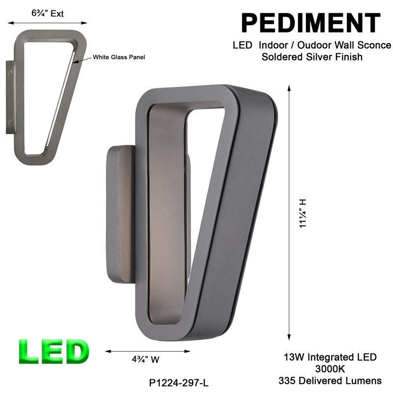 Soldered Silver and Black Modern LED Wall Sconce
