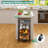 4-Tier Pull-Out Basket Rolling Kitchen Cart, Wood-Top Utility Storage Organizer for Produce Snacks Pantry Bathroom