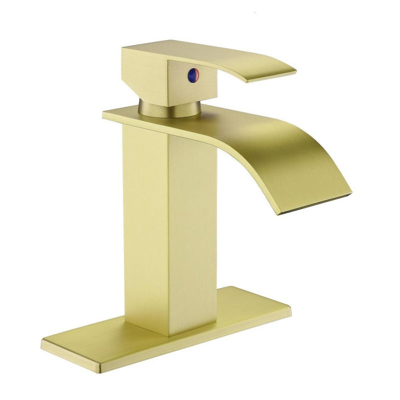 Single-Hole Single-handle Bathroom Faucet, Brushed Gold